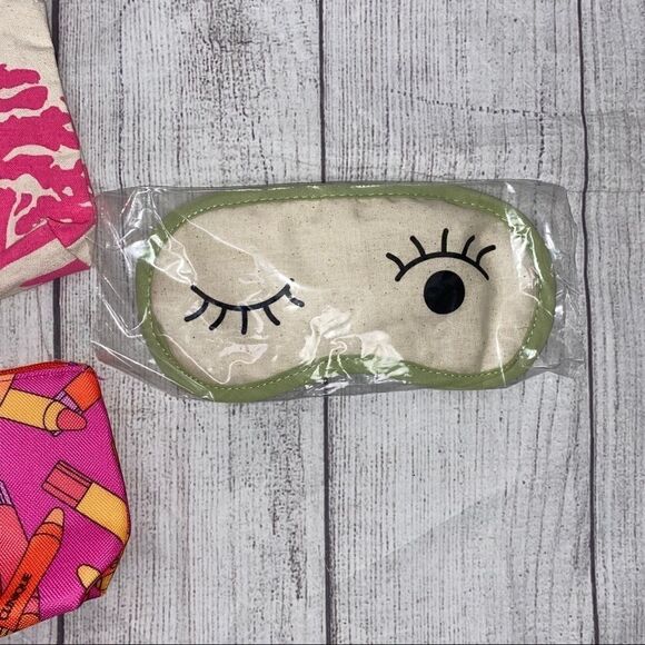 Lancôme Paris canvas tote, makeup bags, sleep mask - Picture 4 of 7